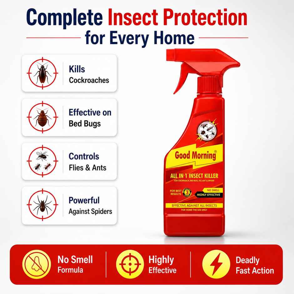 Good Morning All Insect Killer Spray - 400ml | Pack of 3