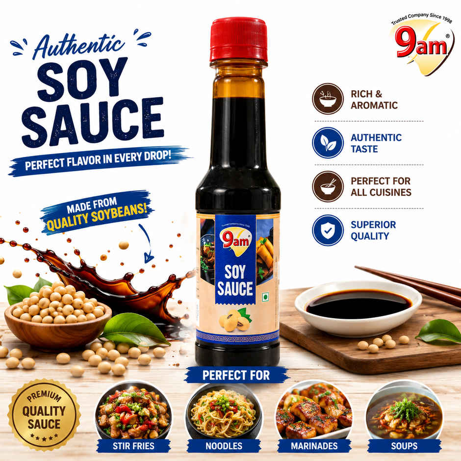 9am Soya Sauce, Rich & Flavourful Cooking Sauce