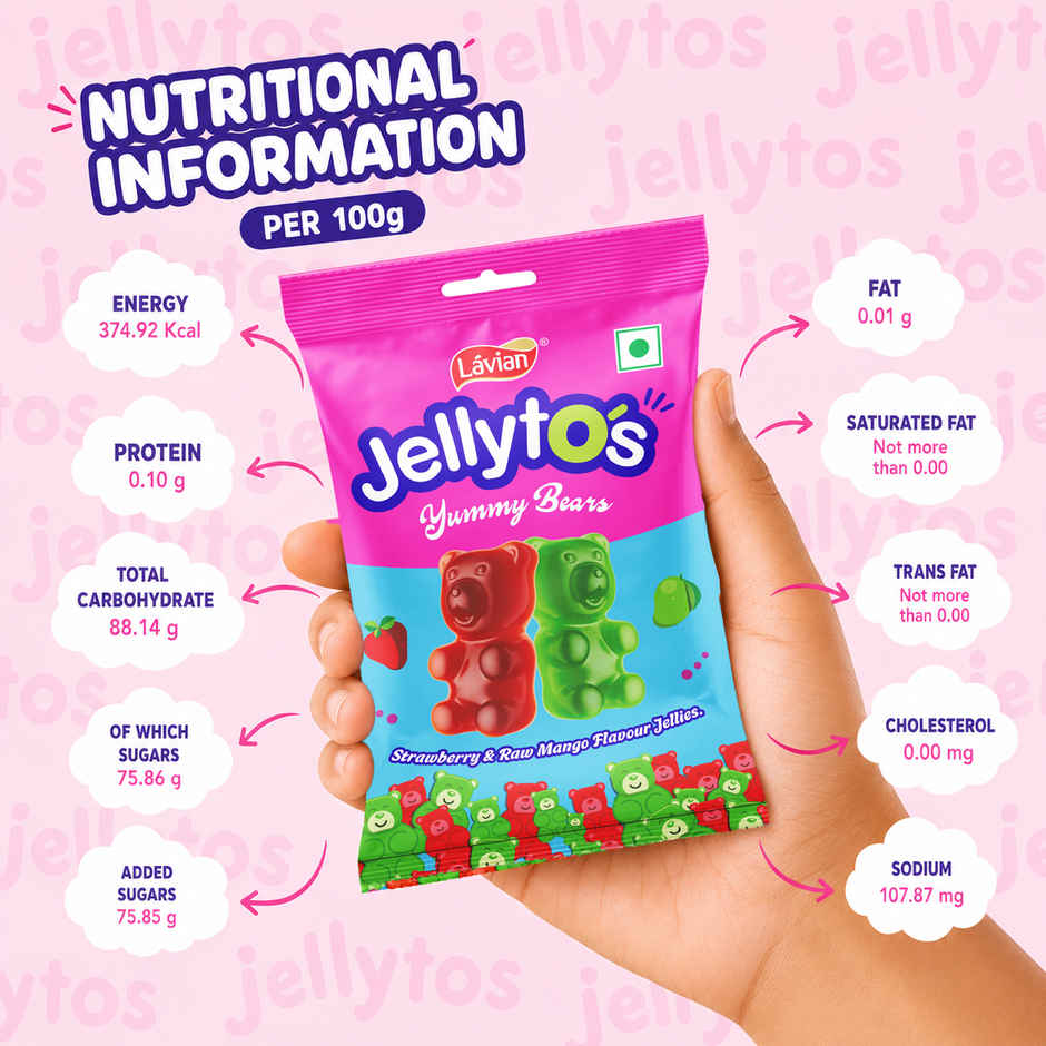 Lavian Exotique Jellytos Bears | Chewy & Fruity Candy
