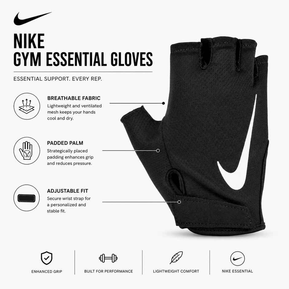 NIKE M Gym Essential Ftg 2.0 Gym Glove Size-L-Black