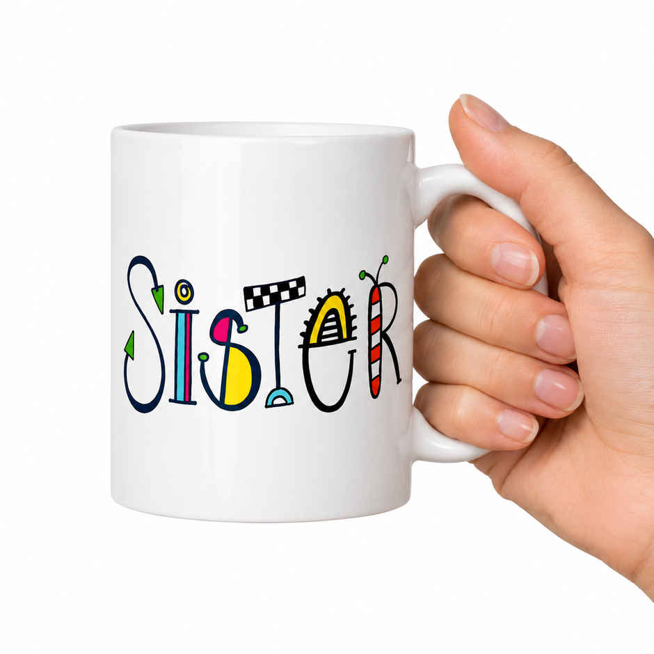 Sanjeev Kapoor by OGGN Sister Printed Coffee Mug | Raksha Bandhan & Birthday Gift | Coffee, Milk & Tea | 350 ml