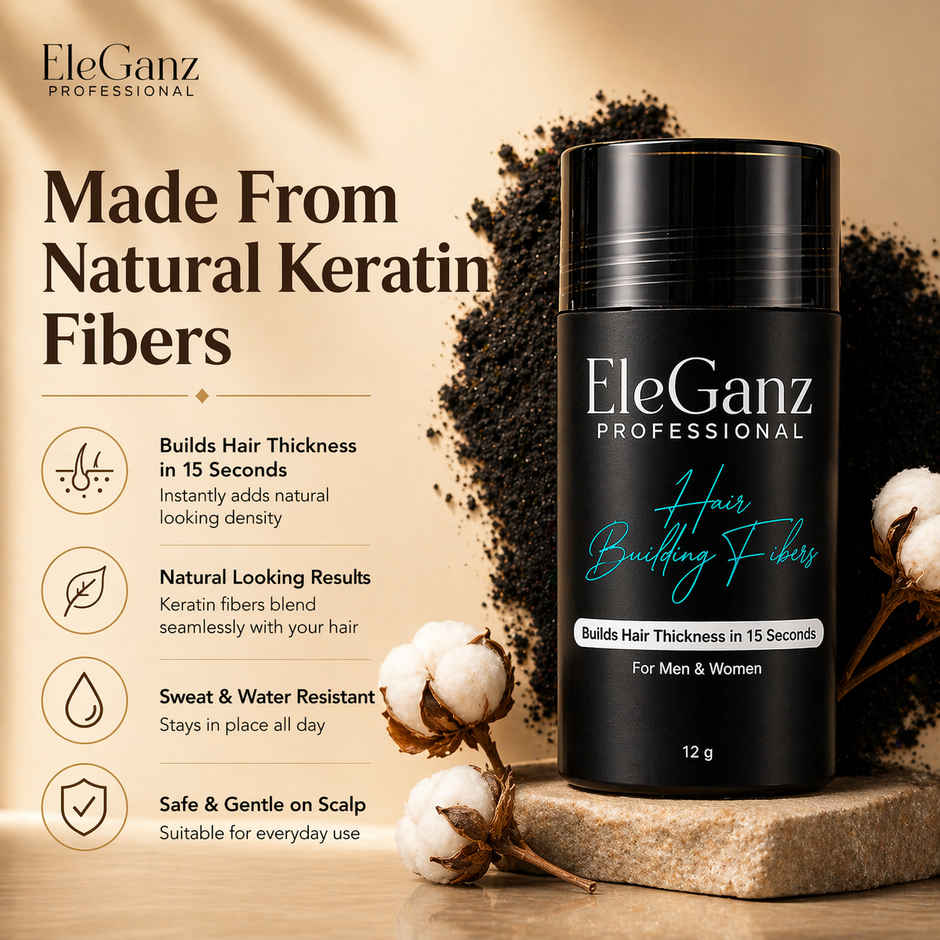 EleGanz Professional Hair Building Fibers | Hair Fiber Powder for Bald Spots & Thinning Hair