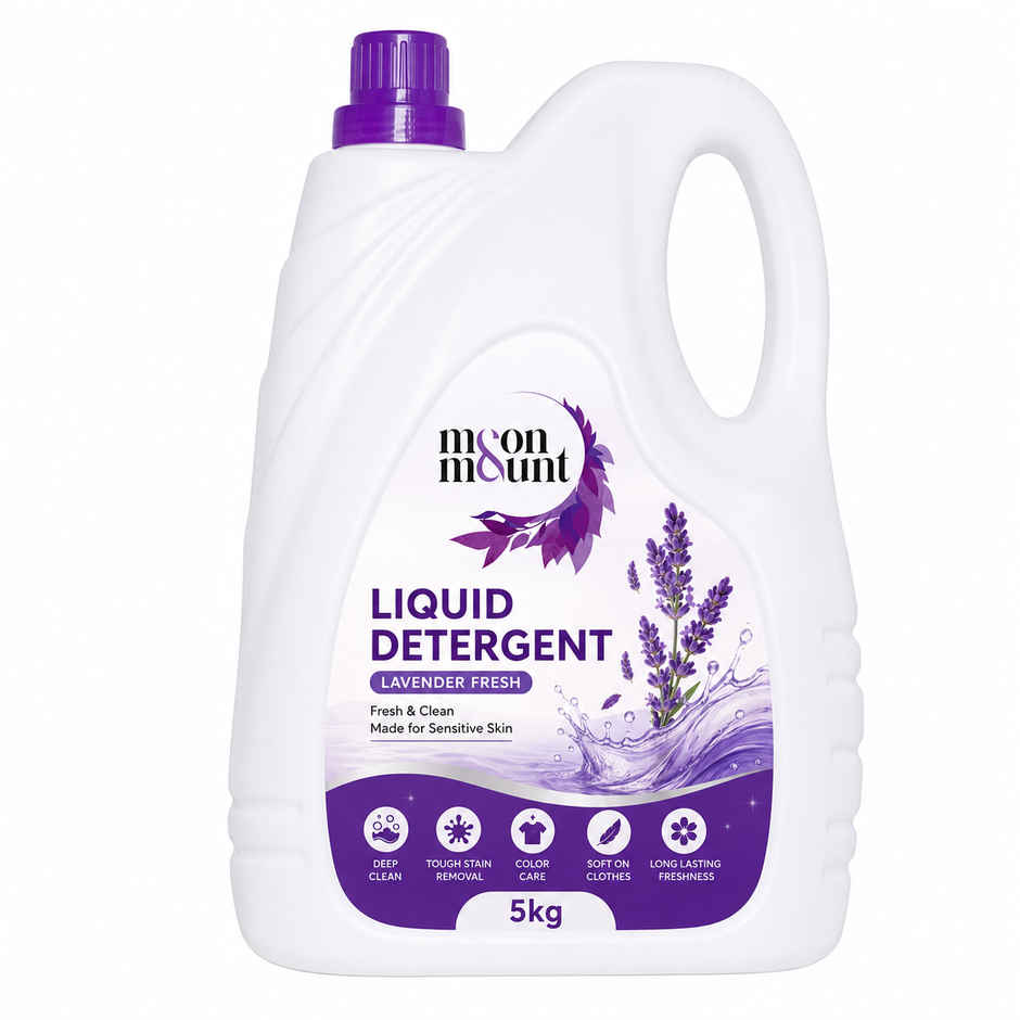 Moon And Mount Liquid Detergent Top Load Front Load Detergent Liquid For Washing Machine | Lavender