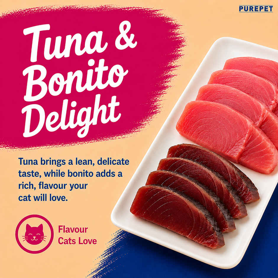 Purepet Tuna & Bonito Creamy Lickable Cat Treats