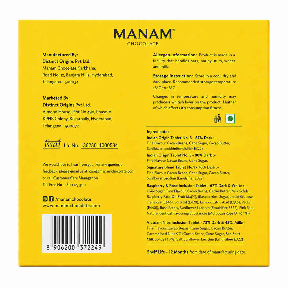 Manam Chocolate The Dark Chocolate Library