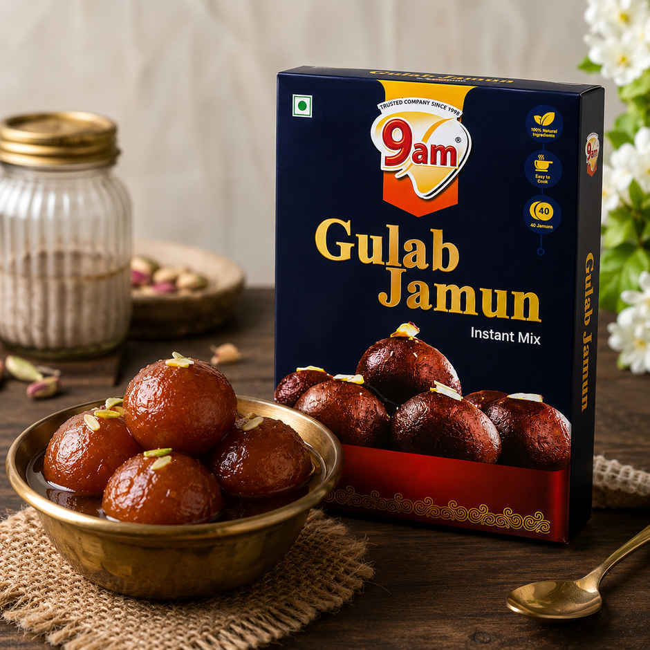 9am Gulab Jamun Instant Mix, Quick & Easy Dessert Mix