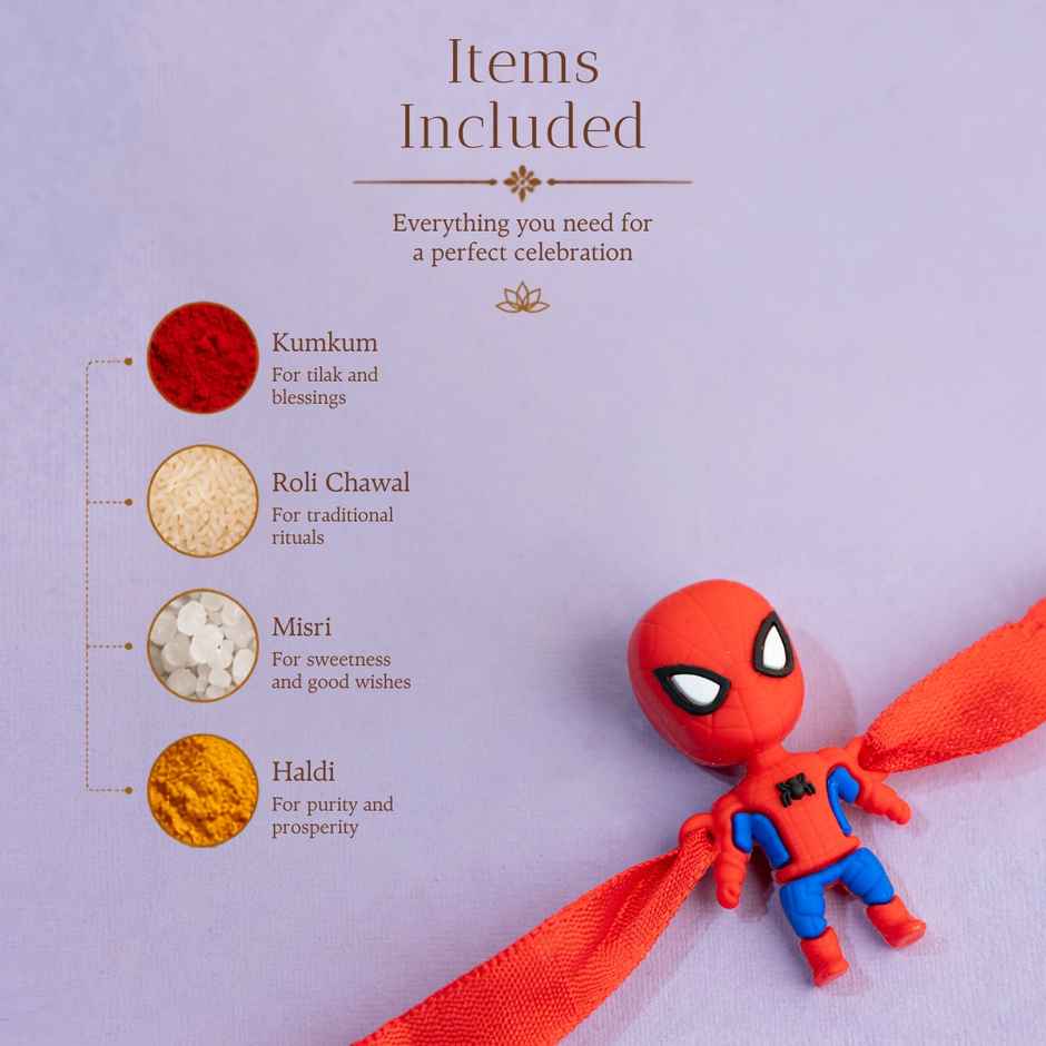 Cute Spider Man Playful Rakhi for Kids | Pack of 1 | Bandhan