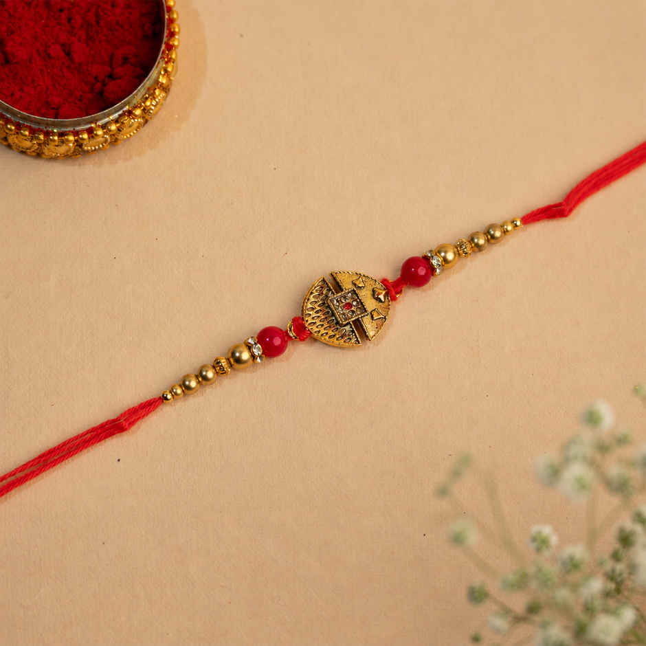 Rakhi for Brother | Studded | Abstract | Pack of 1 | Shree Rakhi