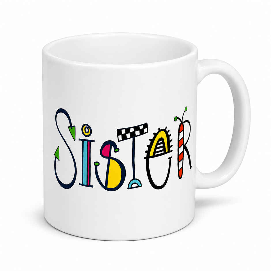 Sanjeev Kapoor by OGGN Sister Printed Coffee Mug | Raksha Bandhan & Birthday Gift | Coffee, Milk & Tea | 350 ml