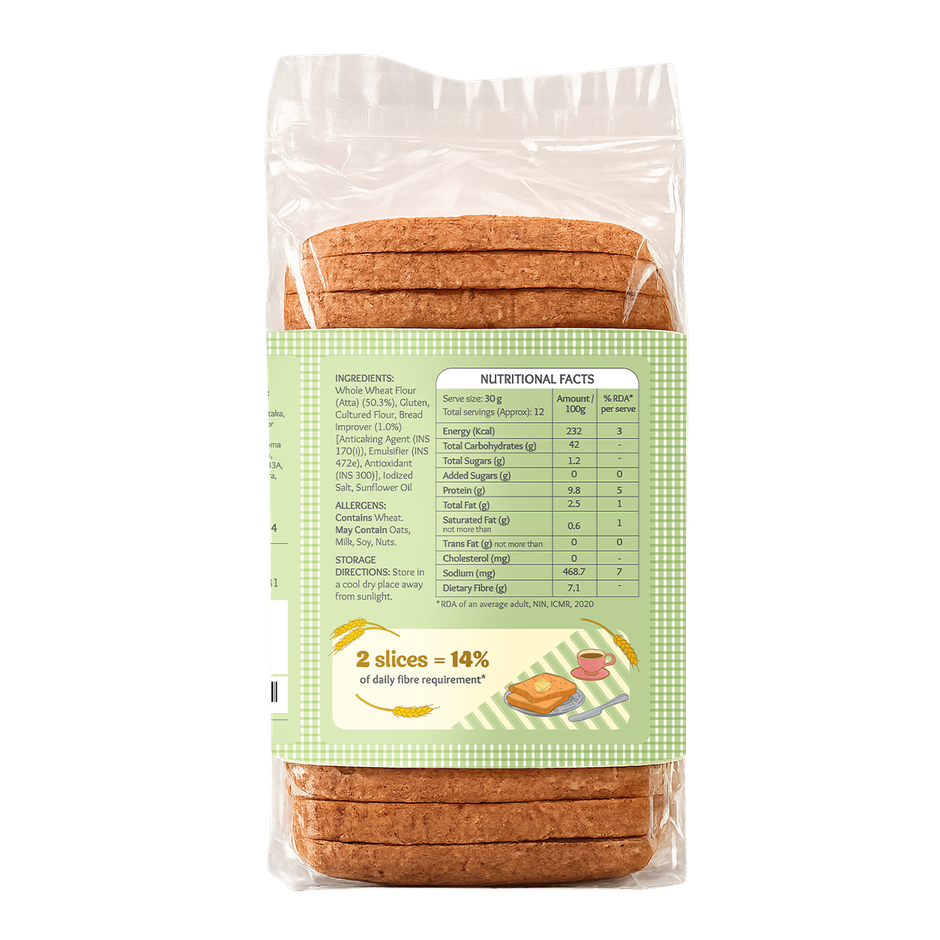 Theobroma Zero Maida Wholewheat Sourdough Bread