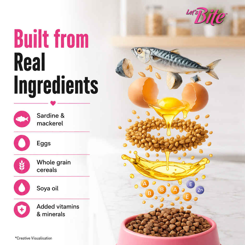 Let's Bite Active Kitten Ocean Fish Dry Cat Food (Buy 1 Get 1 Free)