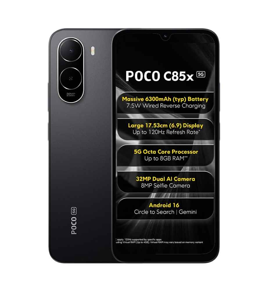C85X 5G | 4 GB RAM | 64 GB Storage | 6.9 inch Display | 5G | Black