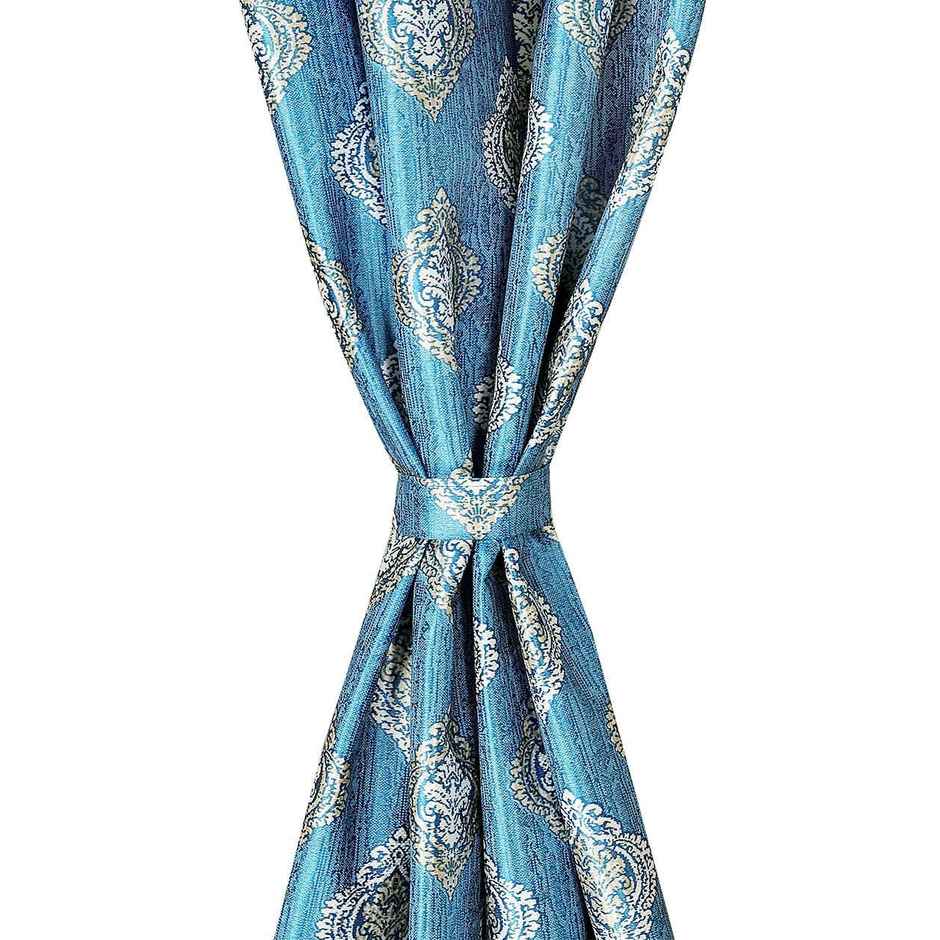 Antzco Blue Window Curtain Crazy Print 5 ft x 4 ft | Pack of 2 | WC04