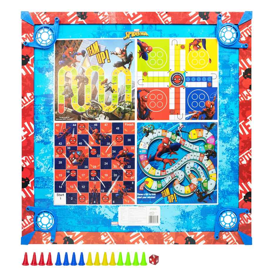 Itoys Carrom Board 26 x 26-Ultimate Spiderman (Colour May Vary)