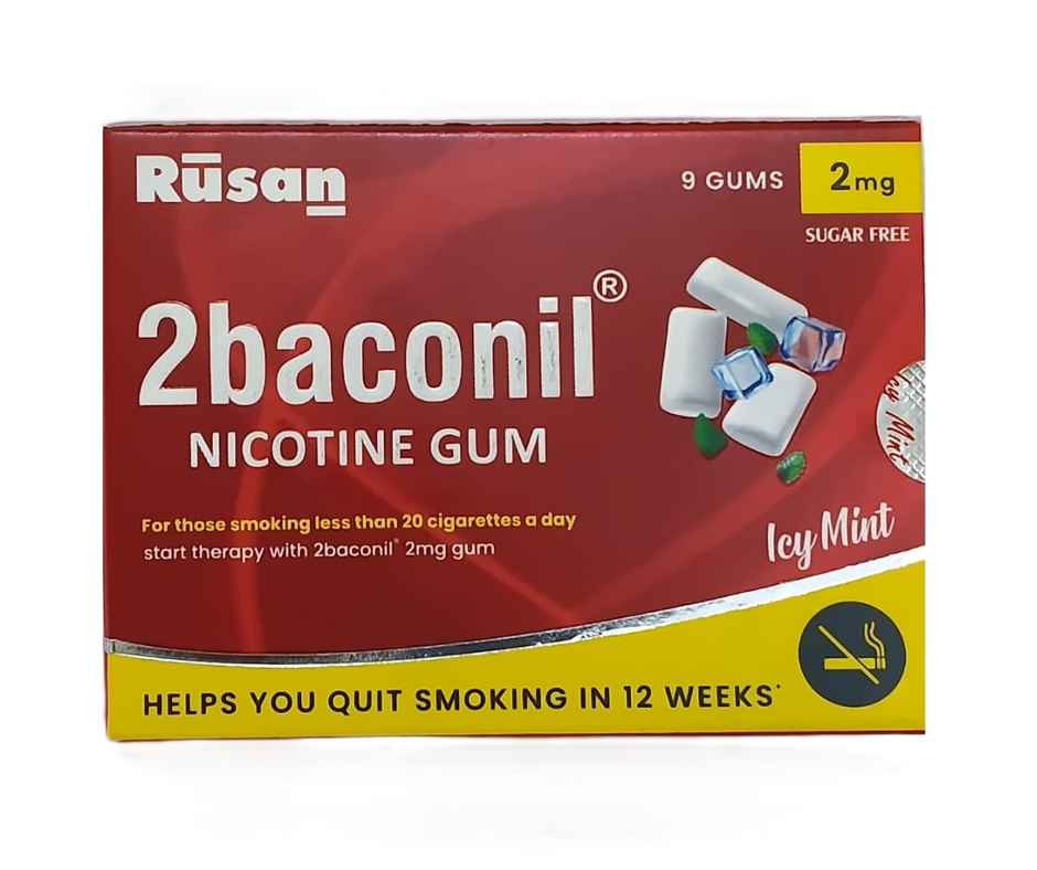 2baconil 2mg Icy Mint Sugar Free Nicotine Gum