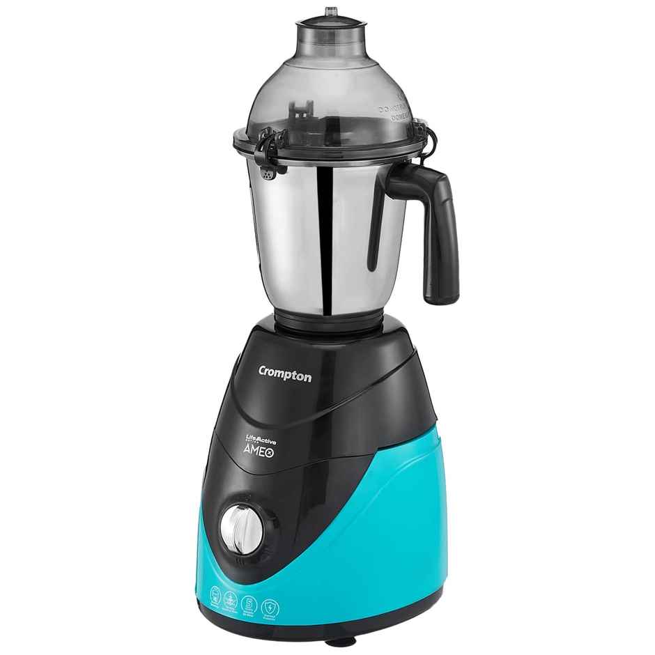 Crompton Ameo 750-Watt Mixer Grinder(3 Stainless Steel Jars, Black & Green)