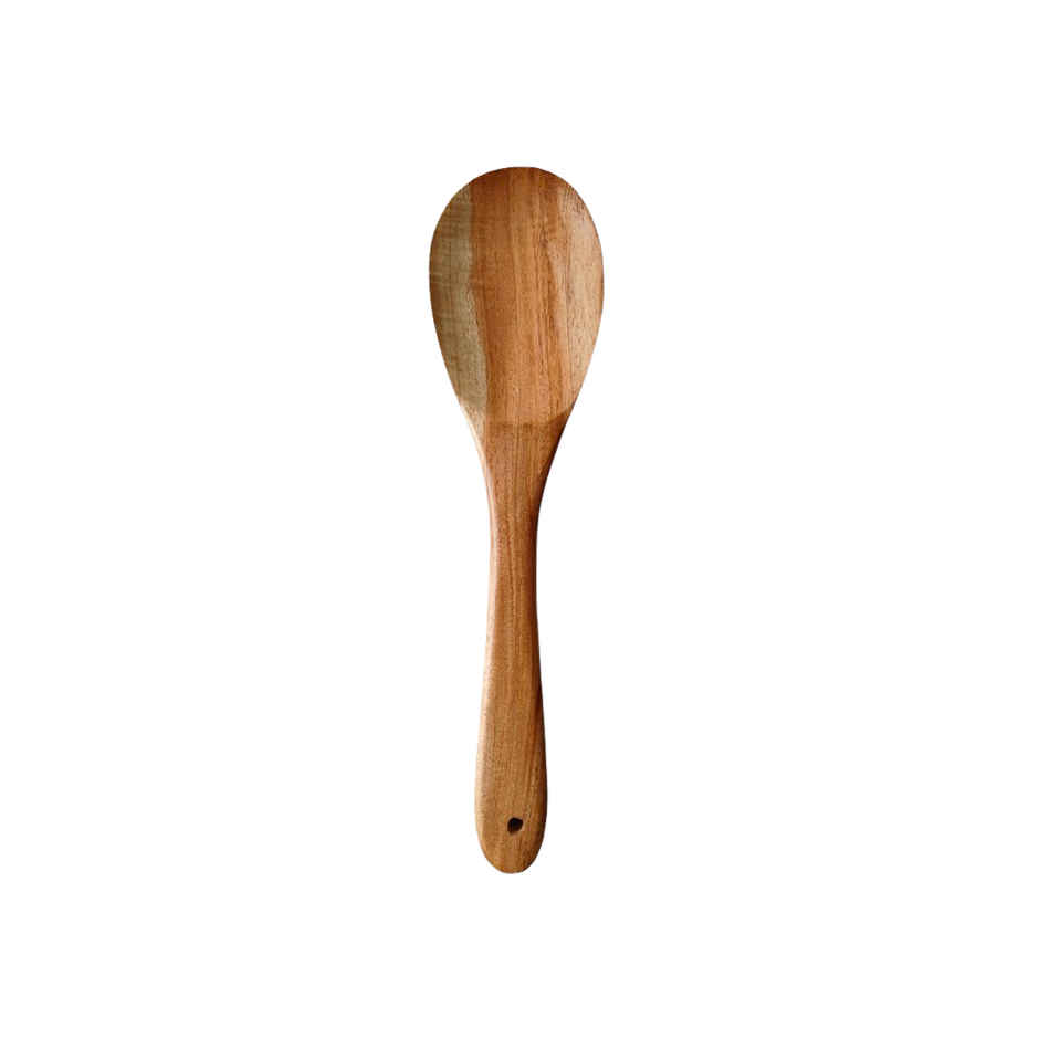 Petals Neem Wood Spatula - Oval Ladle/Serving/Cooking Spoon