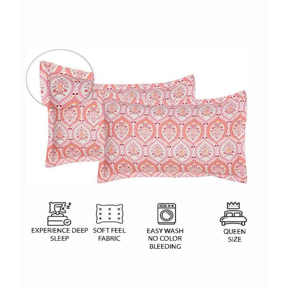 Status Imperial Corner Fitted Double Bedsheet | Terracotta Garden | 198 x 182 cm