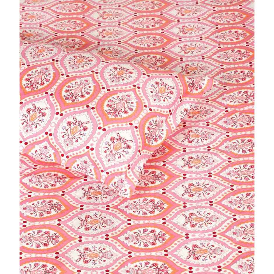 Status Imperial Corner Fitted Double Bedsheet | Terracotta Garden | 198 x 182 cm