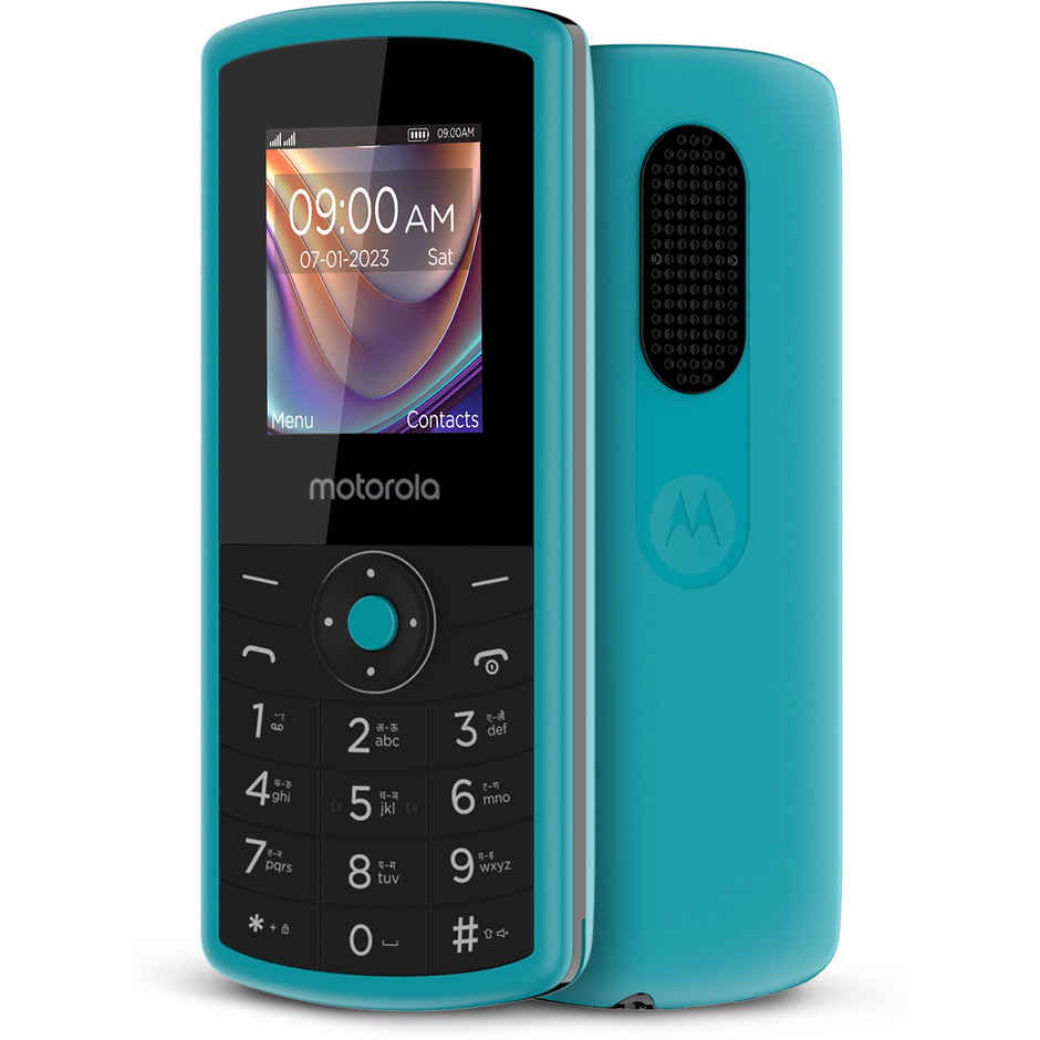 Motorola A10V Dual Sim Keypad Phone | 1.8 Inch Display| Wireless Fm |Auto Call Recording |Teal Blue