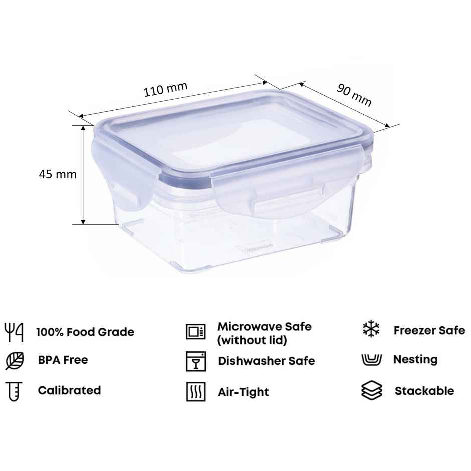 All Time Lock & Safe Storage Container 200 ml x 3 Pcs set (Colour May Vary)