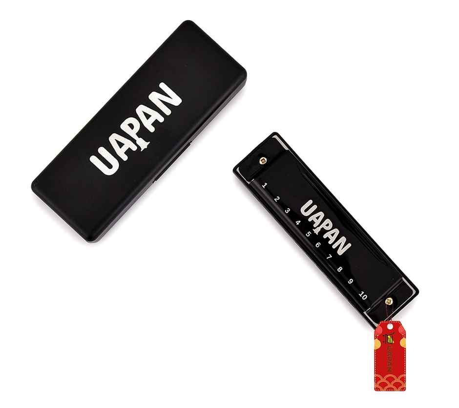Uapan Mouth Organ Harmonica 10 Hole 20 Tones With Case