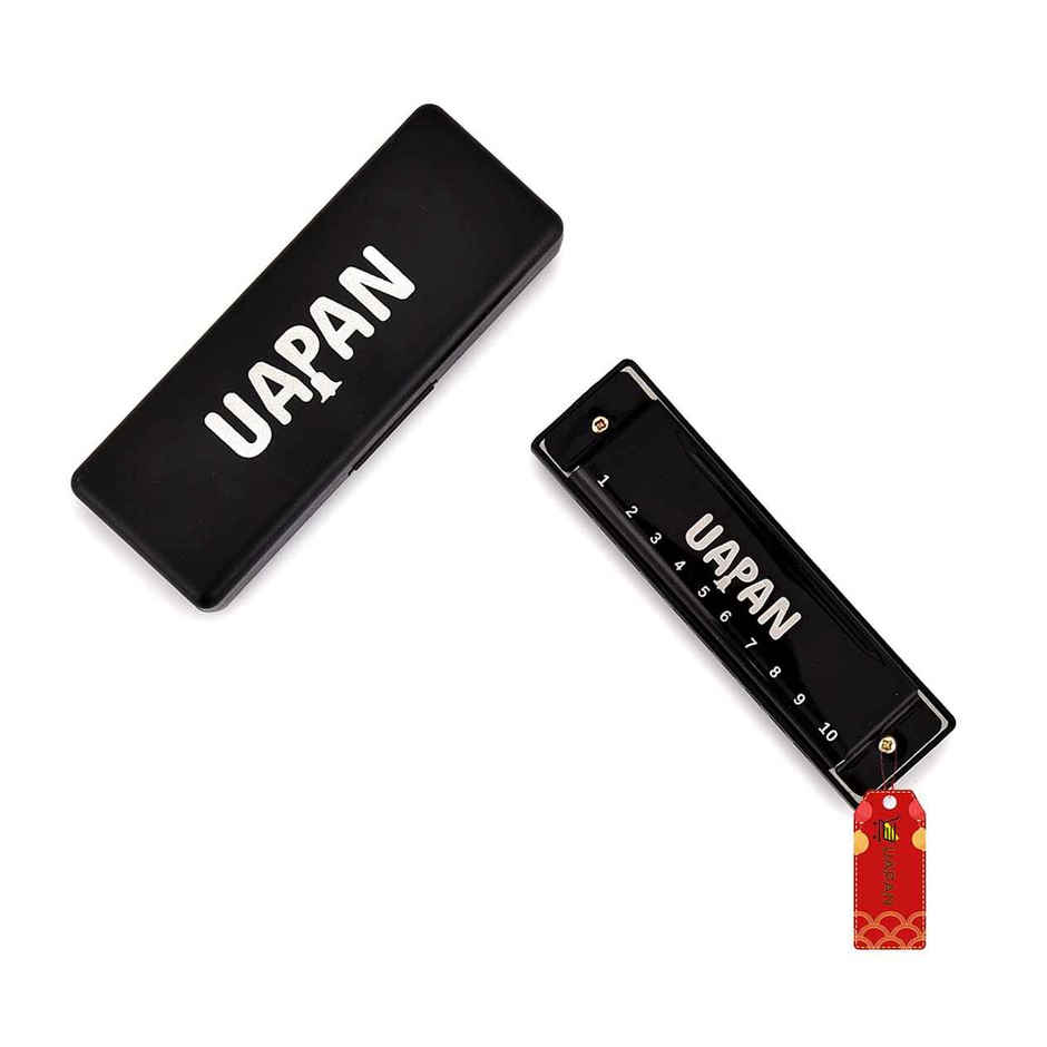 Uapan Mouth Organ Harmonica 10 Hole 20 Tones With Case