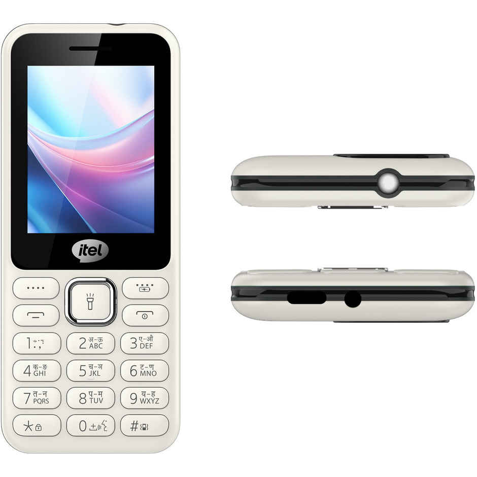 itel it5027 Slim Keypad Mobile | 2.4 inch Display | 1200 mAh Battery | Type C Charging | White