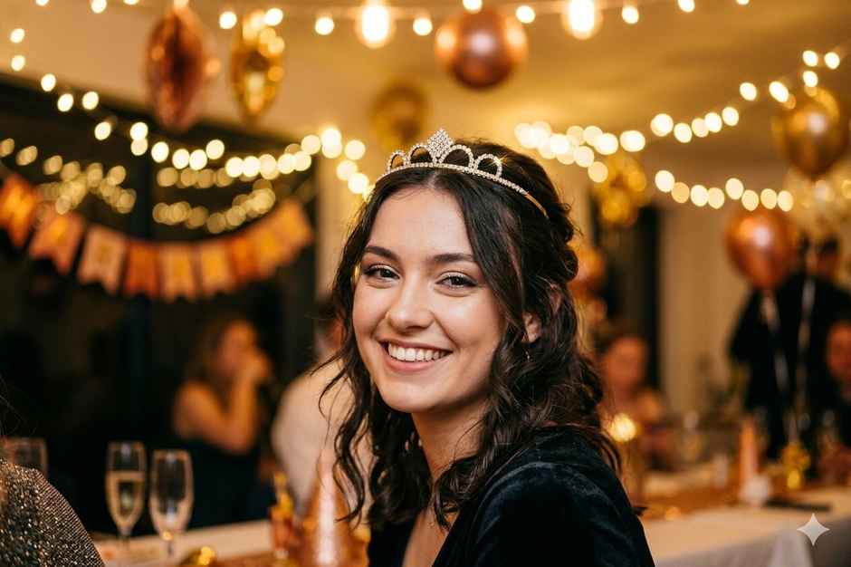 The Opal Factory Hair Accessories | Tiara Hair Band for Girl's - Gold