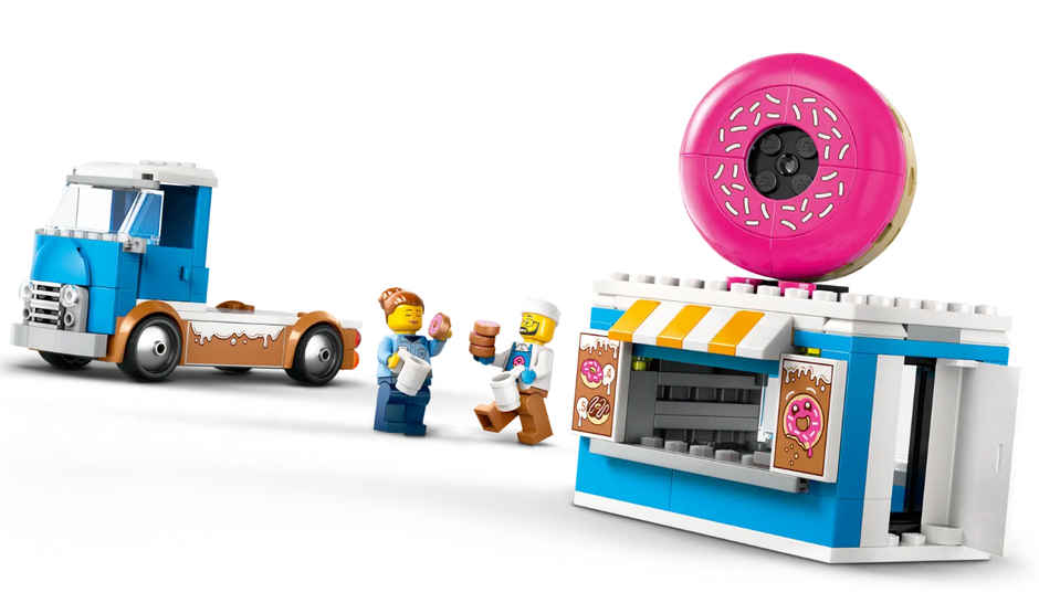 LEGO City Donut Truck Playset Vendor Vehicle Toy for Kids Aged 5 and up 60452 Building Blocks Toys