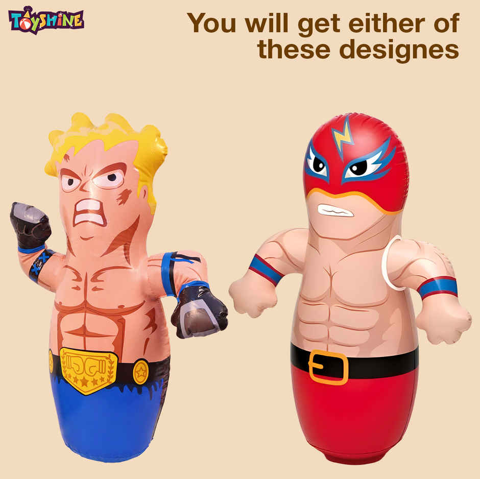 Toyshine Inflatable Hit Me Bop Bag Boxing Wrestling Toy for Kids (Colour May Vary)