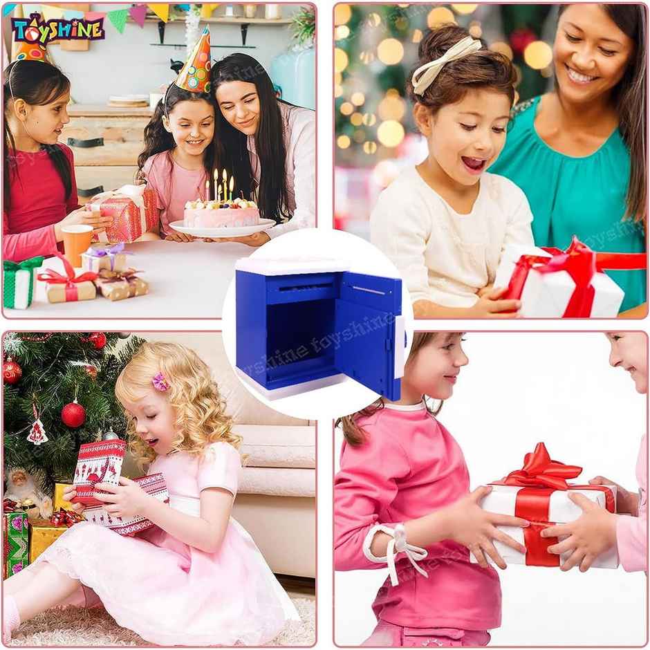 Toyshine Piggy Bank Money Box With Electronic Lock | Atm Machine | Electronic | Blue