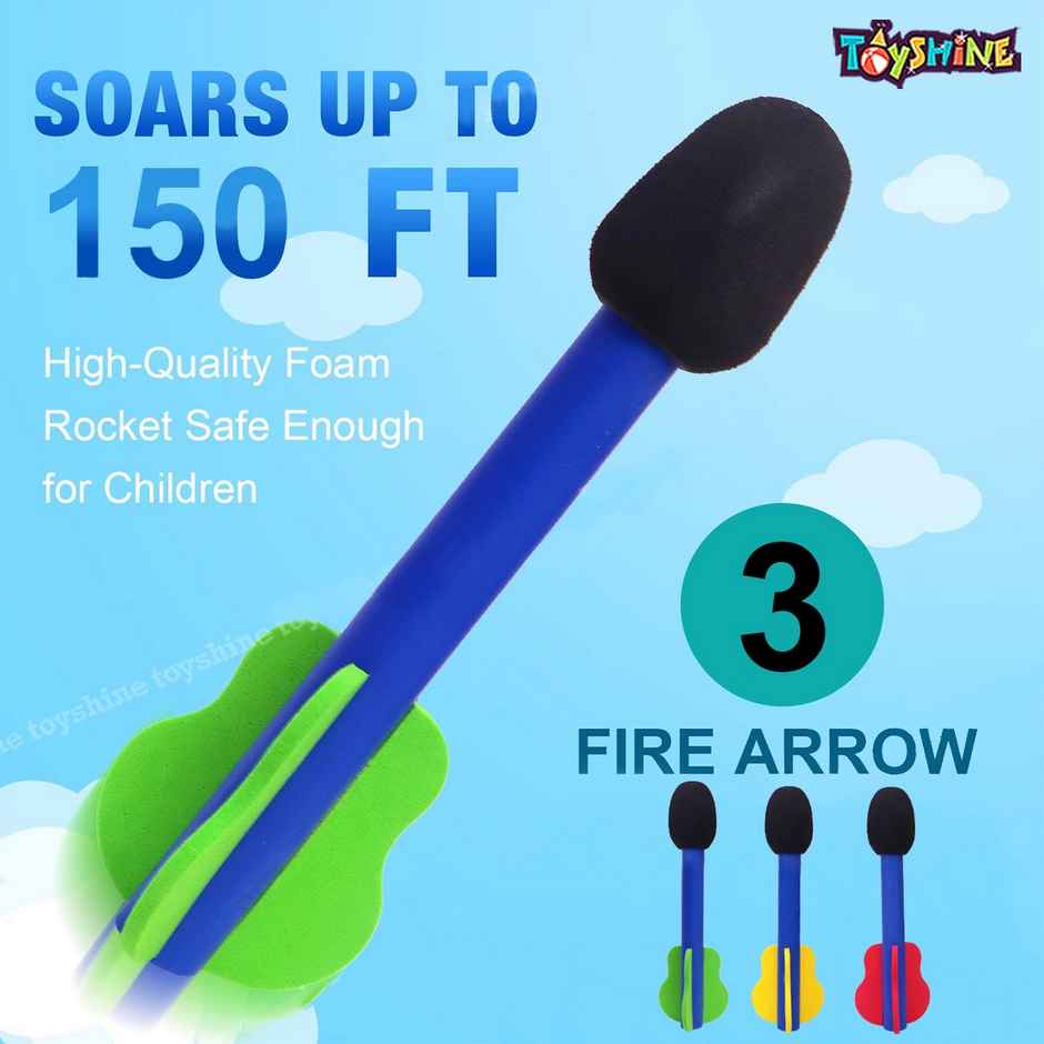 Toyshine Stomp Rocket Glow Rocket Launcher 2 Foam Rockets And Toy