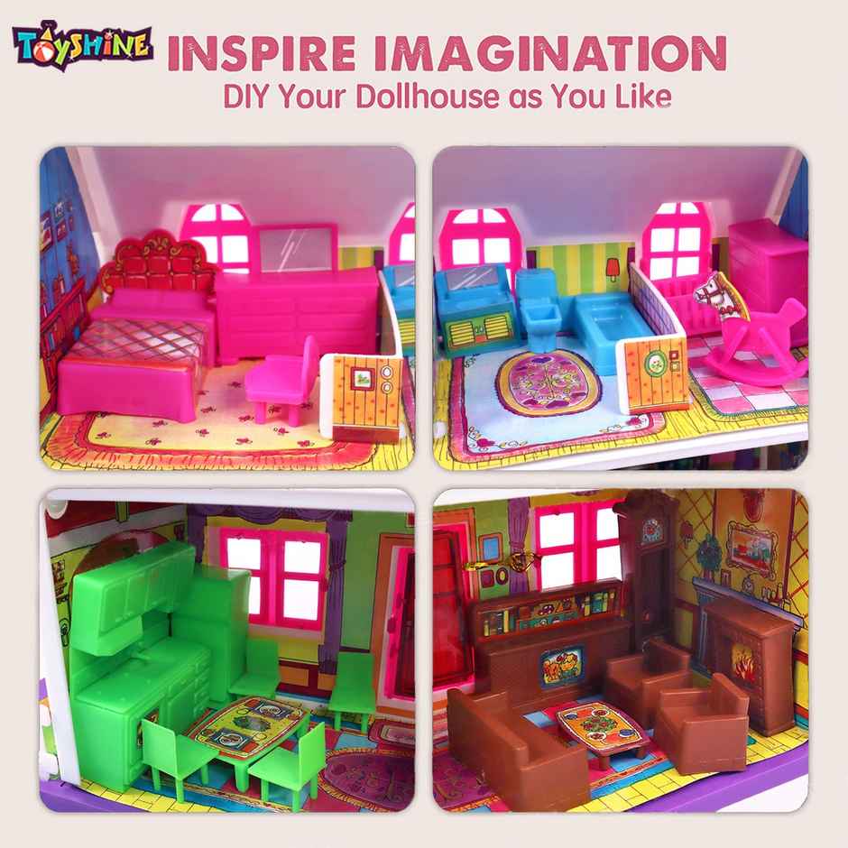 Toyshine Naira's Home Sweet Dream DIY Doll House Learning Game (Multicolor, 3+ Years)