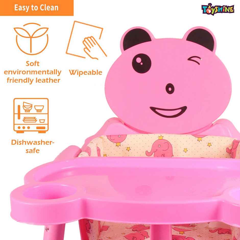 Toyshine 3-in-1 Portable Foldable Multifunctional Convertible Infant Baby Feeding Chair | Pink