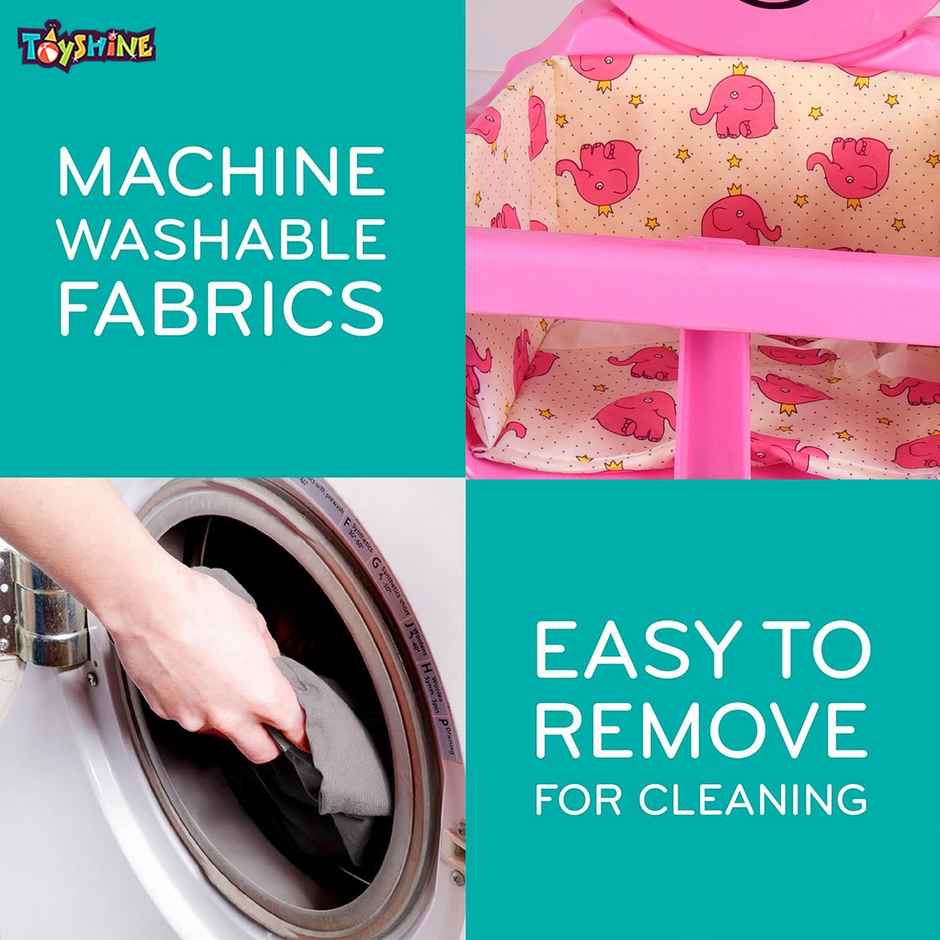 Toyshine 3-in-1 Portable Foldable Multifunctional Convertible Infant Baby Feeding Chair | Pink