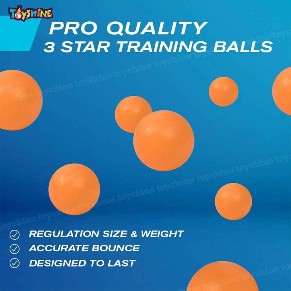 Toyshine Table Tennis Combo - Two Racket With Three Ball And One Adjustable & Foldable Tt Net