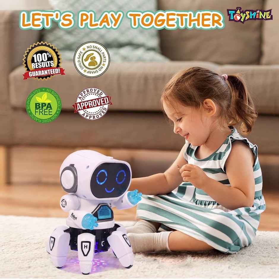 Toyshine Bot Pioneer Dancing Robot Toy For Boys & Girls | White