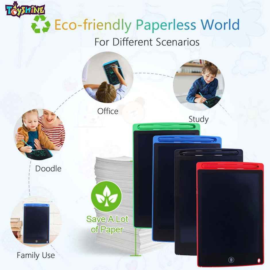 Toyshine 4 Pieces Lcd Writing Tablet Doodle Board For Kids Electronic Toys 8.5 Inch Colorful Lcd