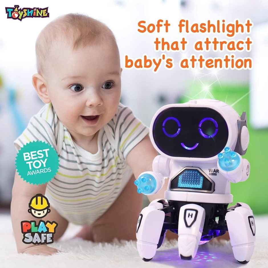Toyshine Bot Pioneer Dancing Robot Toy For Boys & Girls | White