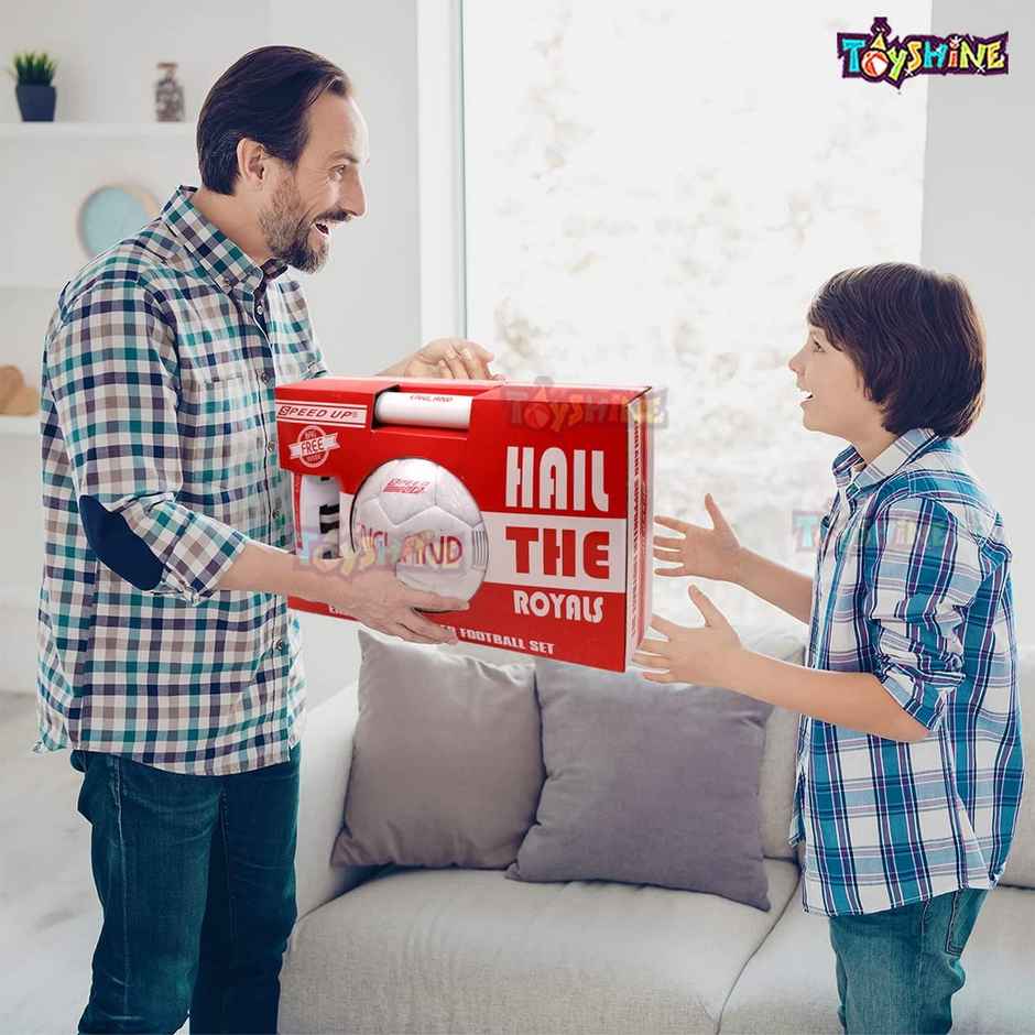 Toyshine 4-in-1 Football Combo Set for Kids | Ball | Shin Guard | Pump | Bag - White Sstp