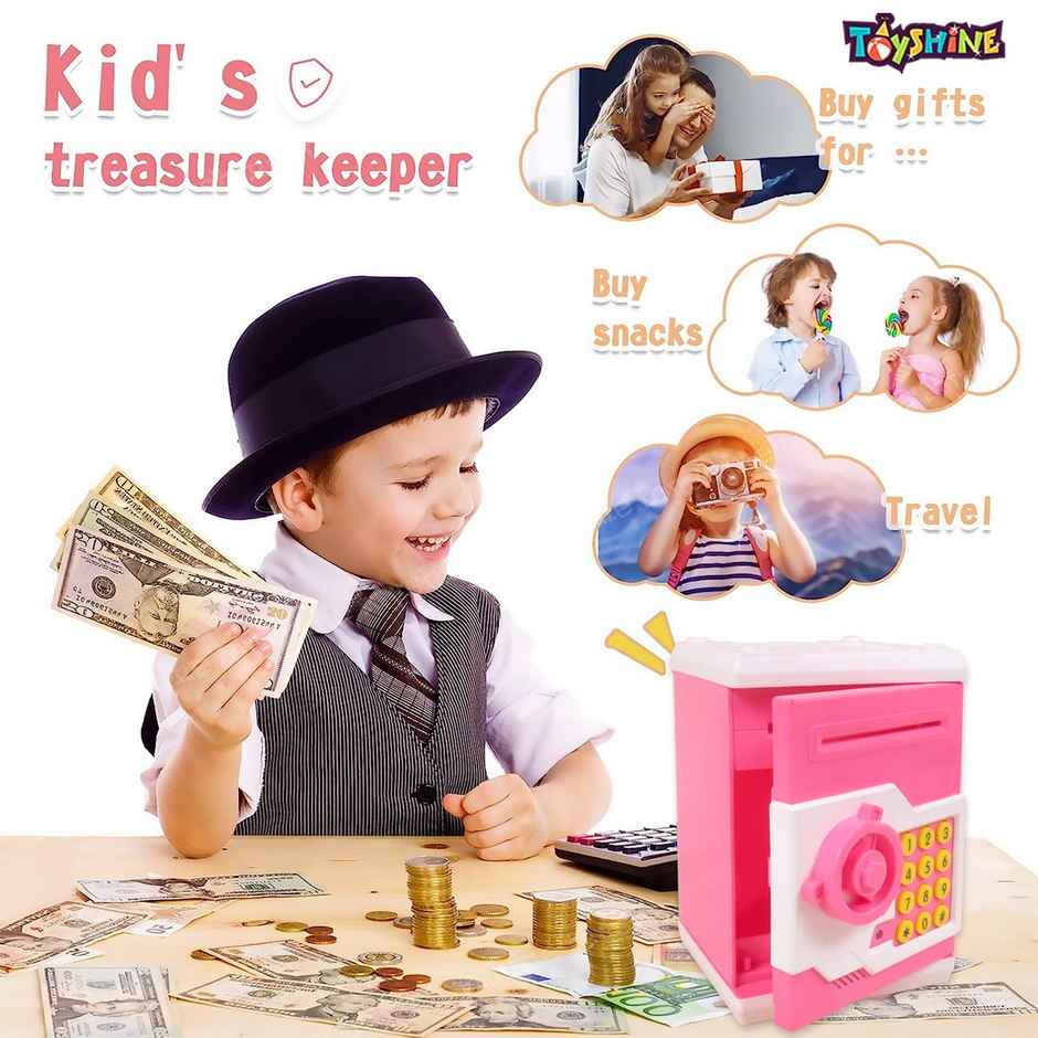 Toyshine Piggy Bank Money Box Play Set With Electronic Lock (3+ Years) | Assorted