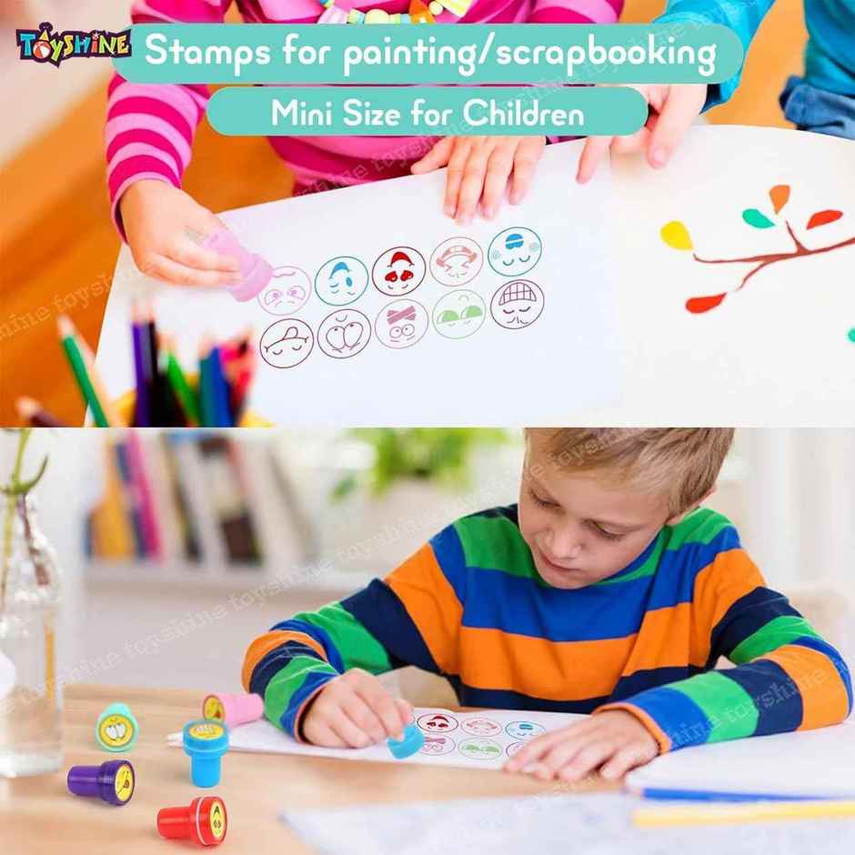 Toyshine 30 Pcs Emoji Stamps For Children Self-Inking Stamp For Party Gifts Forreturn Gifts