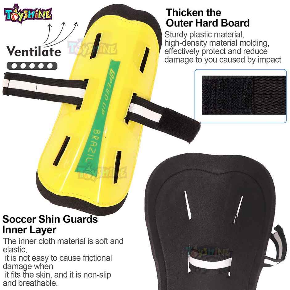 Toyshine 4 In 1 Football Combo Set Toy Gift For Kids 1 Football, 1 Pair Shin Guard, 1 Pump, 1 Bag