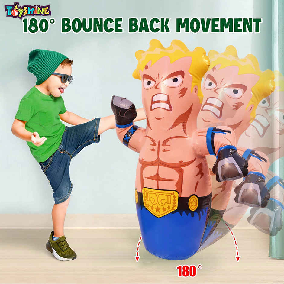 Toyshine Inflatable Hit Me Bop Bag Boxing Wrestling Toy for Kids (Colour May Vary)