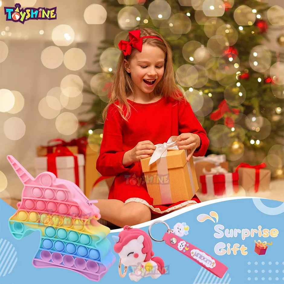 Toyshine Unicorn Pop Fidget Crossbody Bag - Silicone Sensory Toy for Girls & Women