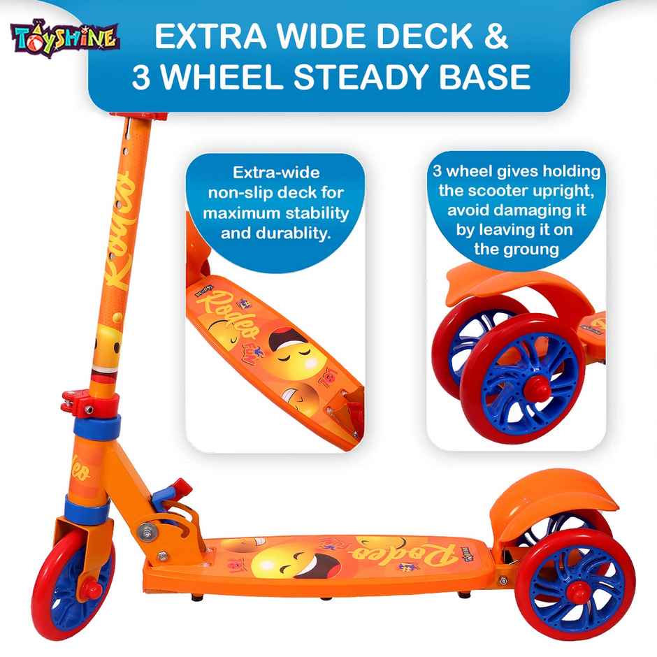 Toyshine Rodeo Runner 3 Wheel Kids Scooter (Orange, 3+ Years)(Box)