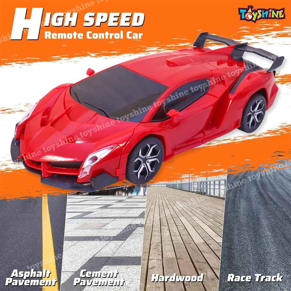 Toyshine 1:18 Remote Control Car to Robot, Transforming Toy for Boys & Girls