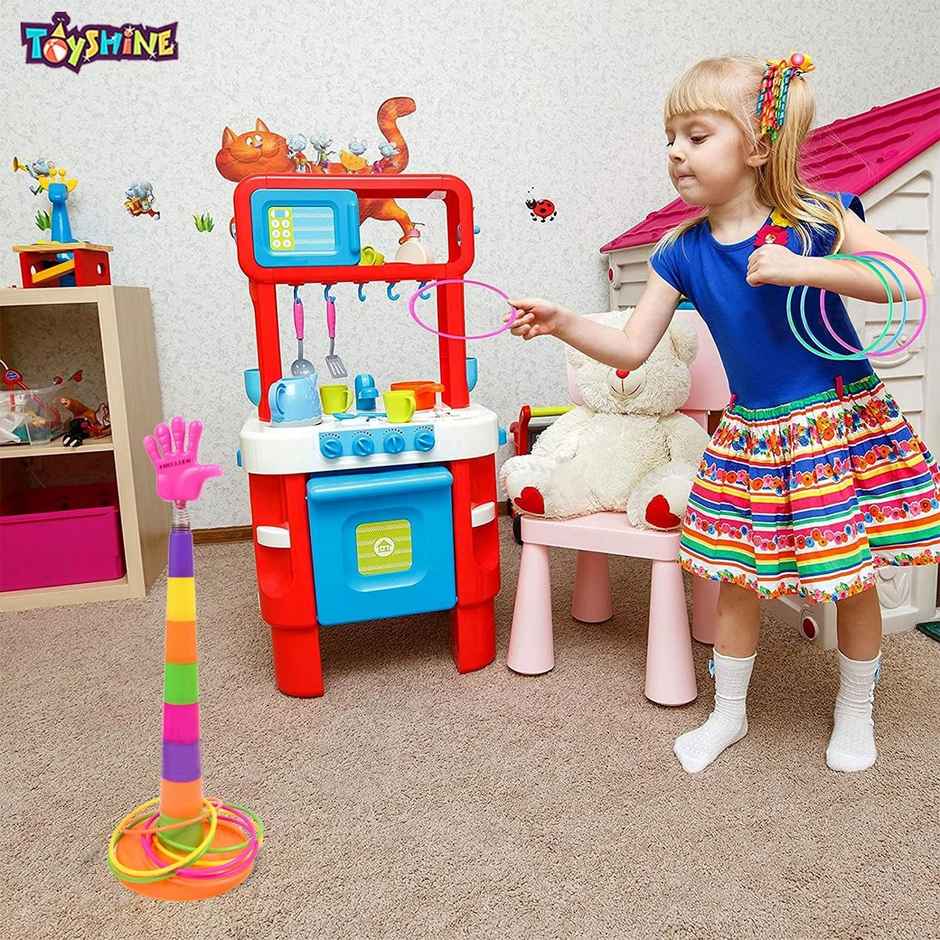 Toyshine 2|in|1 Ring Toss Game | Shape Sorter & Aim & Strike Fun | Multicolour