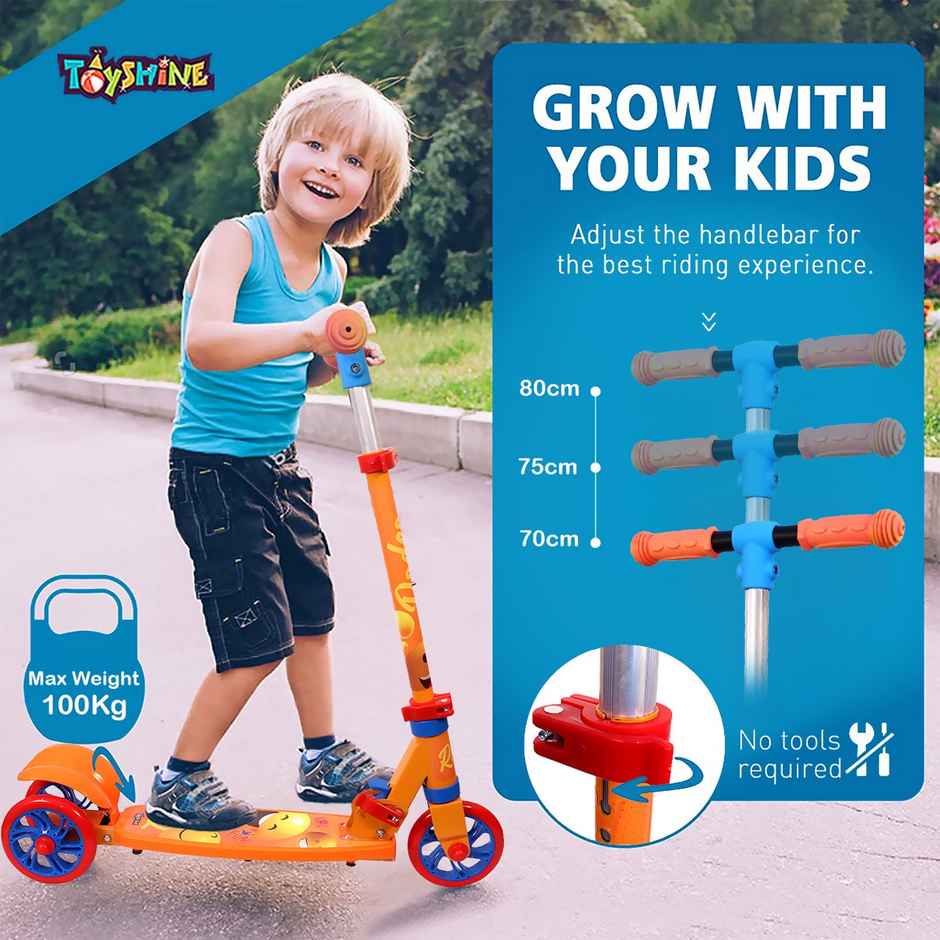 Toyshine Rodeo Runner 3 Wheel Kids Scooter (Orange, 3+ Years)(Box)
